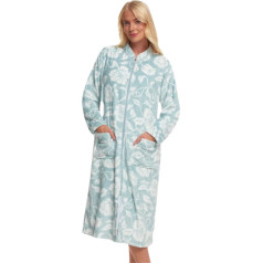 Suzy & Me Ladies Zip Front Soft Printed Robe