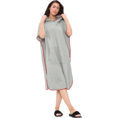 True Face Beach Changing Robe with Pocket and Hood Poncho Quick Dry Unisex Adult Men Women Changing Wetsuit Surfing Swimming Lightweight Ponchos