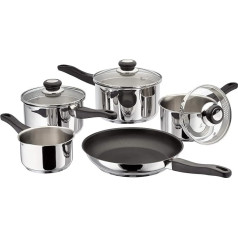 Judge J3C1A Vista 5-Piece Stainless Steel Saucepan Set, Silver