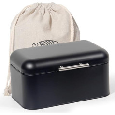 SYLANDO Metal Bread Bin with Stainless Steel Handle, Bread Long Storage, Retro Bread Box, Bread Storage Box with Lid