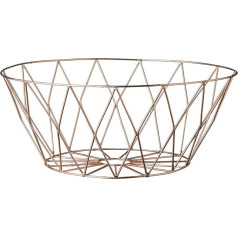Bloomingville Brotkorb Home Brötchen Korb ø 25 cm, kupferfarben, Kupfer