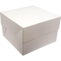 White SQUARE Cake BOXES - PACKS OF 5 - perfect for transporting your creations! (9 Inch)