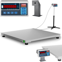 Rūpnieciskie platformas svari RS232 interfeiss 1500 kg / 500 g LED M LEGALIZĀCIJA