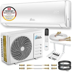 Kältebringer Split Air Conditioning Quick Connect - 12000 BTU - Inverter Air Conditioner with Heating Function, WiFi and App - up to 55 m² - Very Quiet - Complete Set, 5 m Copper Cable, Refrigerant