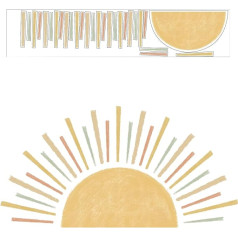 Chstarina Wall Tattoo Sun Wall Sticker Boho Sun Wall Sticker Self-Adhesive Wall Sticker for Baby Room Girls Boys Bedroom Living Room Wall Decoration