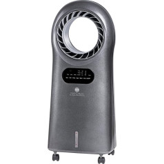 MACOM Enjoy & Relax 989 Bladeless Breeze Evaporative Cooler without Wings, Metal Plastic, Grey, Portata 10 m3/min