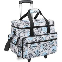 Teamoy Sewing Machine Bag Trolley, Sewing Machine Bag with Wheels, Sewing Machine Trolley for Sewing Machine Accessories