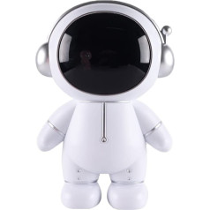 Hosoncovy Astronaut Piggy Bank Spaceman Money Box Astronaut Figure Decor Desktop Sculpture Statue (Silver)