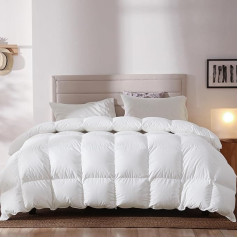 BedFabtasy Down Duvet 240 x 220 cm - All Year Duvet Made of 90% Down and 10% Feathers - 100% Cotton Duvet 240 x 220 cm - Oeko-Tex 100, Downpass Certified, RDS Certified for Animal Welfare