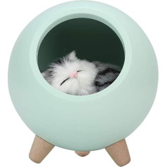 Cat Night Light Small Pet House LED Night Light USB Charging Soft Silicone Sleeping Kitten Light Birthday Bedroom Night Light