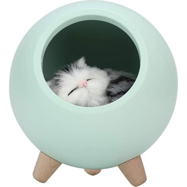 Cat Night Light Small Pet House LED Night Light USB Charging Soft Silicone Sleeping Kitten Light Birthday Bedroom Night Light