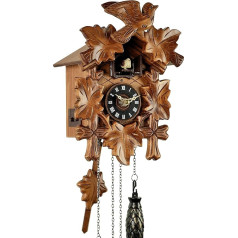 Black Forest Cuckoo Clock Uses battery operated quartz movements with cuckoo and A musical mechanism range of Watches-Park Eble-Eble -Fünflaub 8599000 22 CM