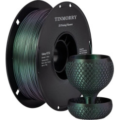 PETG Filament 1.75 mm, TINMORRY PETG 3D Printer Filament, Compatible with Bambu FDM 3D Printer, 1 kg 1 Spool, Galaxy Gemstone Green