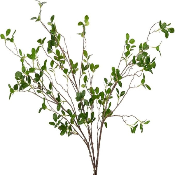 3 Pieces Artificial Branches Plants Artificial Green Stems Artificial Green Stems Artificial Branches for Vase Plant Artificial Eucalyte Branches Artificial Ficus Branches (45 inches per branch)