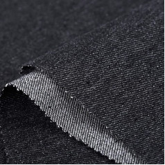 ZXC Denim Fabric Sold by the Metre 100% Cotton 150 cm Wide 1 m Sold by the Metre Used for Sewing Clothes, Popular Jeans, Curtains and Home Accessories (Colour: Black)