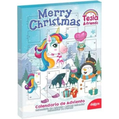 dekora - Advent Calendar Chocolate | Children's Advent Calendar Unicorn Tesia in Snow - 50 g