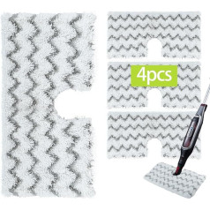 Replacement Pads for Shark Steam Mops Compatible with S6001UK, S6003UK, S6005UK, S6005UK, S6002, S3973D, S6002, S5003D, S5002, S3973, Reusable and Machine Washable for All Hardwood Floors, 4