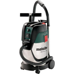 Metabo Allessauger ASA 30 L PC Inox (602015000) Carton; with Manual Filter Cleaning, Maximum Air Performance: 3600 l/min, Vacuum Pressure: 210 hPa (mbar), Filter Area: 3000 cm²
