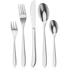 Bettlife Cutlery Set, 30-Piece Cutlery Set for 6 People with Knife/Fork/Spoon, Stainless Steel Cutlery Mirror Polished, Dinner Cutlery Set, Dishwasher Safe