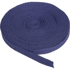 PATIKIL Cotton Webbing Tape, 10 mm x 9 m, Bias Tape, Cotton Seam Tape, Twill Tape, Hemming Tape, Fabric Tape, Woven Tape for Sewing for DIY Crafts, Knitting Packaging, Navy Blue