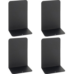 Bookends - Black Decorative Metal Bookends, Heavy Duty Bookends for Shelves, Book Holders with Non-Slip Rubber Pad, Book Divider, Stopper, Organiser, Desk Shelves for Home, Office