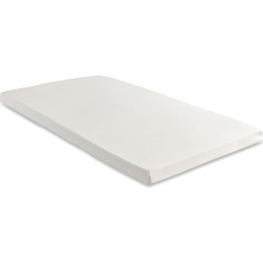 Starlight Beds Double 5cm Memory Foam Mattress Topper with Removable Cover White Double Mattress Topper 135 x 190 x 5 cm