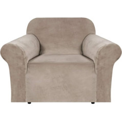BellaHills Velvet Sofa Slipcover, Thick Plush Furniture Cover, Deluxe Lounge Chair Cover, Stretch Sofa Cover, Protector for Recliners