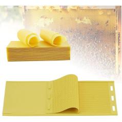 Beeswax Mould Beeswax Leaf Mould Flexible Beeswax Foundation Press Mould Made of Rubber DIY Beeswax Foundation Plate Embosser Machine Honeycomb Leaves Mould Making Beekeeping Accessories 2 Sheets