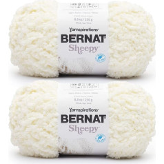 Bernat Sheepy Cotton Tail Yarn - 2 Packs of 250g - Nylon - 6 Super Bulky - 149 yards - Knitting, Crochet and Crafts