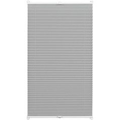 GARDINIA Pleated Blood for Clamping, Opaque folding blind, All assembly parts included, EASYFIX Pleated Blind Cara with 2 operating rails, Grey, 60 x 130 cm (WxH)