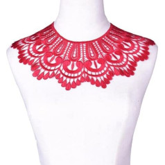 Black Embroidery Lace Neckline Collar Embellishment Sewing Appliques Trimming Lace Fabric Dress Accessories Scrapbooking 16 1pc