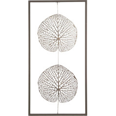 Casablanca Wanddeko'Leafs'ant.sil/dk.brau,Met31x61cm 174559