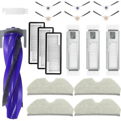 18-Piece Accessories for Narwal Freo X Plus Robot Vacuum Cleaner with Brush Dust Bag Wipes Filter Replacement Parts Set