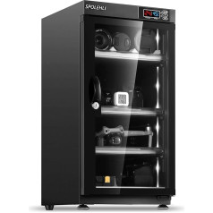 Spolehli Dry Cabinet Camera Digital Control Dehumidifier 55L Electronic Dry Box with LED Lights Silent & Energy Saving for Camera Lens & Electronic Devices Storage