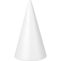 USHOBE Styrofoam Cone for Crafts, Foam Tree Cones for Crafts, White Foam Cones, Styrofoam Styrofoam Moulds, Crafts for Home, Party, Wedding, Christmas Decoration (34.5 x 19.5 cm)