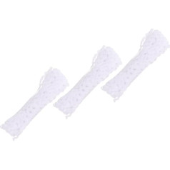 NUOBESTY Pack of 3 Weaving Thread White Out Sewing Tailor for Decoration Festival Packaging Trim Clothing Embellishment Wedding Decoration Cord Gift Bow Material Crafts Polyester White