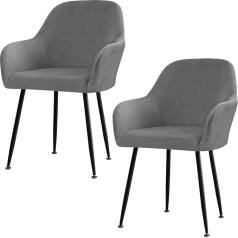 DEARBAG High Stretch Chair Covers, Set of 2, Stretch Velvet Chair Covers for Dining Room Chairs, Swing Chairs, Elastic Chair Cover, Chair Covers with Armrest, Removable Covers for Dining Room, Living