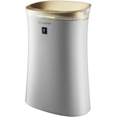 SHARP UA-PG50E-W Air Purifier for Rooms up to 40 m², 3-Stage Filter System (Pre-Filter, Odour Filter, HEPA Filter), White