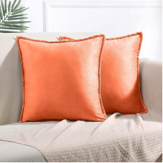 Zpxti Velvet Pillow Cover, Set of 2 40 x 40 cm. / 15.74 x 15.74 inch. Pure Colour Pillow Cover,Soft and Breathable Decorative Pillow Covers，Sofa Pillow Cover