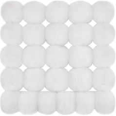 BQTQ Pack of 26 Fur Pompoms for Hats, Faux Fur Pompoms, Rabbit Fur Pompoms for Hats, Bag, Pendants, Crafts