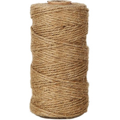 AsentechUK® 100M/Roll Vintage Jute Twine String Wedding Supplies Scrapbooking twine Hang Tag Twine Rustic Packaging