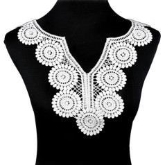 Embroidered Venise Lace Cutout Collar Embellishment Sewing Appliques Trimming Sewing Accessories Scrapbooking