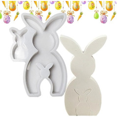 Silikon Bunny Mold, Bunny Candle Resin Mould for Handmade Craft, Soap Making Mould, Plaster & Clay Bunny Egg Mould, Easter Decoration, Resin Mould for Crafting, Holiday Craft Supplies