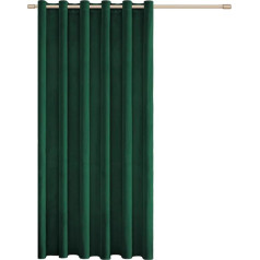 MRTREES Christmas Blackout Curtains Velvet Curtain Cold Protection Curtains with Eyelets Curtain Opaque Dark Green Set of 1 228 x 228 cm (H x W) for Hotels Living Room Bedroom Office