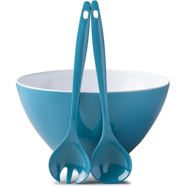 Zeal G217aset Salad Bowl and Server Set, Aqua