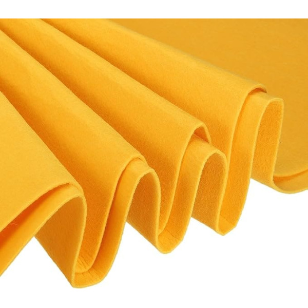 PATIKIL Acrylic Soft Felt Fabric Sheets Fiber Craft Sheets Light Yellow 70 inches x 39 inches Rectangle 2mm Thick for DIY Crafts