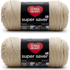 Red Heart Super Saver (Pack of 2) (Buff 200g per ball)