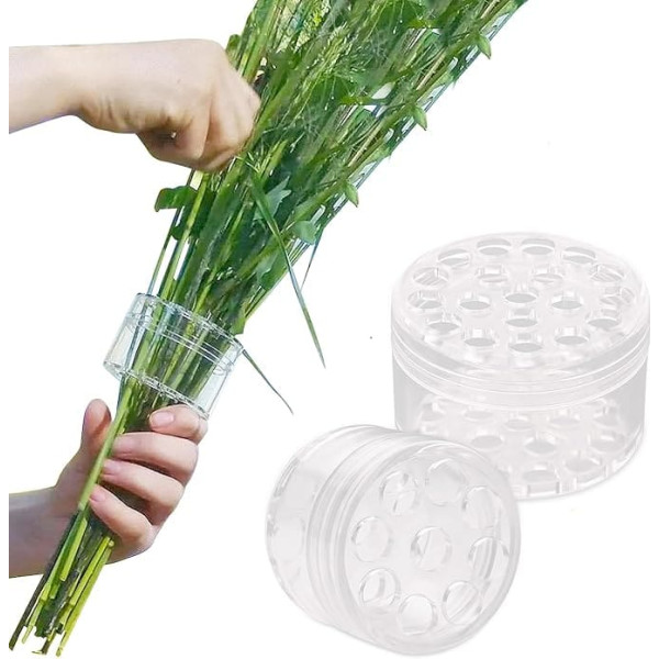 Spiral Ikebana Stem Holder, 2024 Spiral Stem Holder for Flowers, Set of 2 Bouquet Twister Hanataba Flower Arrangement Holder, DIY Floral Art Accessory Flower Frog (Transparent, S + L)