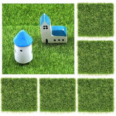 BUENTYA 5 Pieces Artificial Grass Mini Artificial Lawn Grass Realistic Lawn Carpet Artificial Grass Rug 15 x 15 Rolled Lawn Artificial Simulation Lawn Miniature Moss Grass Mat Decoration Grass for