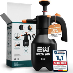 Experten Werk® Premium Pressure Sprayer 1.5 L - Solvent-resistant Pump Spray Bottle with Stainless Steel Pump Rod & Adjustable Nozzle - Pump Sprayer for Car, Garden & Cleaning Supplies - Robust &